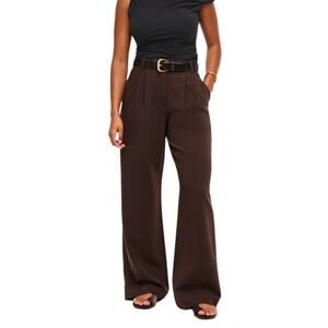 Abercrombie & Fitch Pants Womens Size 20L Brown Sloan Trouser Wide Leg Preppy